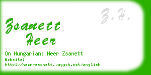 zsanett heer business card